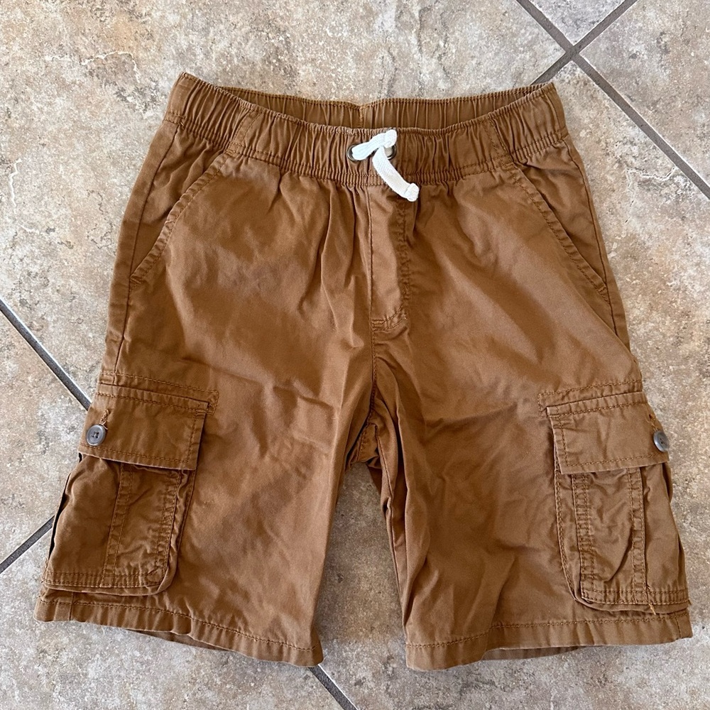Cat & Jack Boys Tan Cargo Shorts with Elastic Waistband Size 8/10